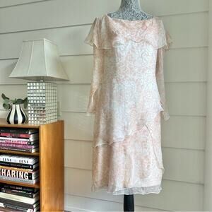 Vintage Holly Harp Silk Floral Tiered Dress size S Holly’s Harp Dress